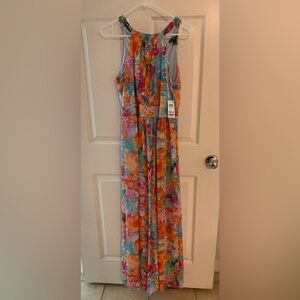 Floor length floral dress